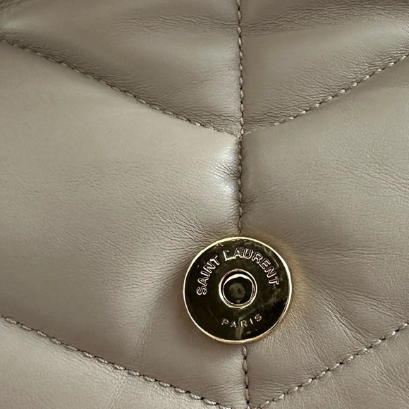 Saint Laurent Loulou puffer small in dark beige NWT - Picture 7 of 16
